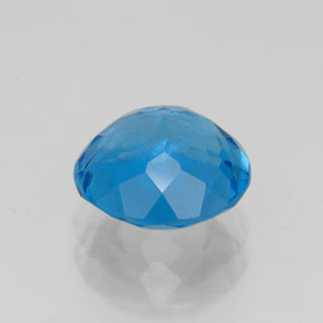 Topacio azul natural de 2,35 ct, corte redondo, VVS-VS