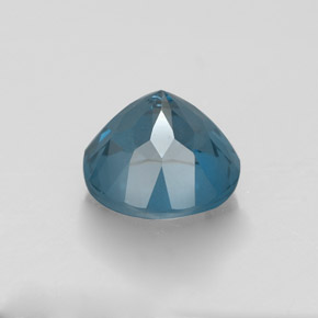 Topacio azul natural de 2,03 ct, corte redondo, VVS