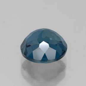 Topacio azul natural de 2,61 ct, corte redondo, VS