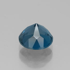 Topacio azul natural de 1,87 ct, corte redondo, VS