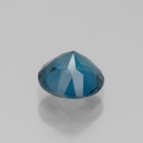 Topacio azul natural de 1,46 ct, corte redondo, VVS-VS