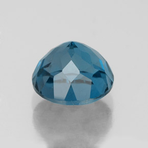Topacio azul natural de 2,92 ct, corte redondo, VVS