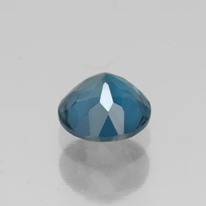Topacio azul natural de 1,71 ct, corte redondo, VVS
