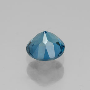 Topacio azul natural de 1,85 ct, corte redondo, VVS