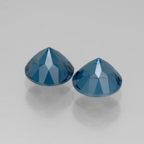 Gemas de topacio azul natural de  ct, corte redondo, VVS-VS