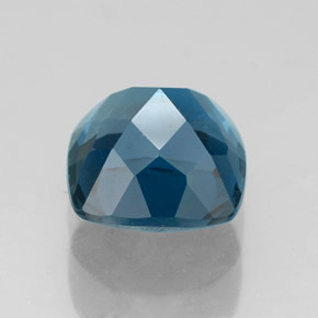Topacio azul natural de 3,12 ct, corte cojín, VVS