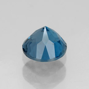 Topacio azul natural de 1,80 ct, corte redondo, VVS