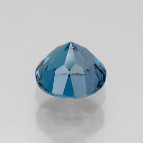 Topacio azul natural de 1,83 ct, corte redondo, VS