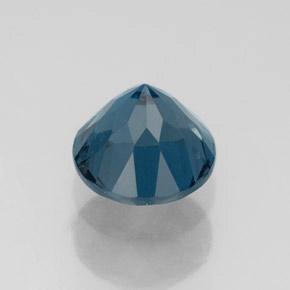 Topacio azul natural de 1,97 ct, corte redondo, VS-SI