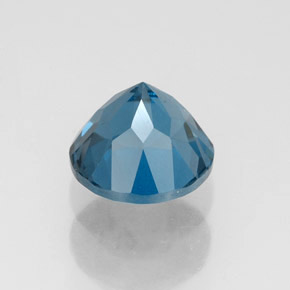 Topacio azul natural de 1,98 ct, corte redondo, VS