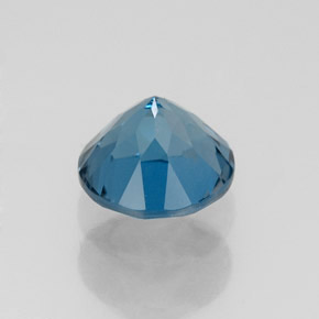 Topacio azul natural de 1,79 ct, corte redondo, VS