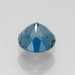 Topacio azul natural de 1,83 ct, corte redondo, VVS