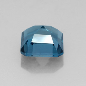 Topacio azul natural de 2,20 ct, corte esmeralda, VVS