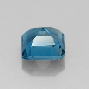Topacio azul natural de 2,27 ct, corte esmeralda, VS