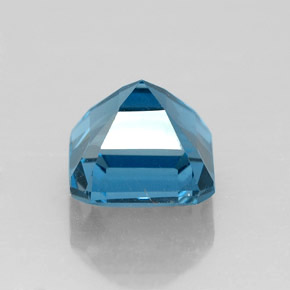 Topacio azul natural de 2,51 ct, corte esmeralda, VS