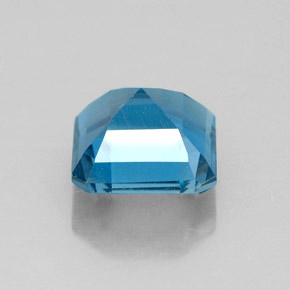 Topacio azul natural de 2,27 ct, corte esmeralda, VVS-VS