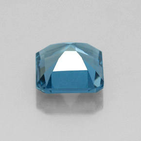 Topacio azul natural de 2,04 ct, corte esmeralda, VS