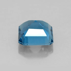 Topacio azul natural de 2,06 ct, corte esmeralda, VVS