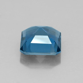 Topacio azul natural de 2,00 ct, corte esmeralda, VVS