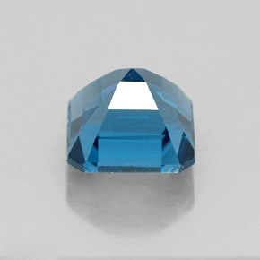 Topacio azul natural de 2,47 ct, corte esmeralda, VVS