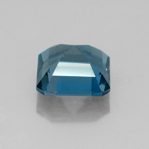 Topacio azul natural de 2,06 ct, corte esmeralda, VS
