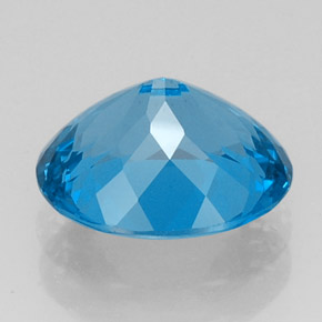 Topacio azul natural de 11,16 ct, corte óvalo, VS