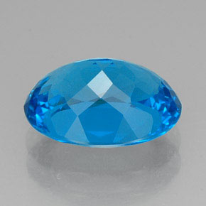 Topacio azul natural de 12,83 ct, corte óvalo, VVS