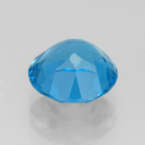 Topacio azul natural de 3,23 ct, corte redondo, VVS