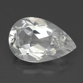 Topacio blanco natural de 3,60 ct, en forma de pera, VVS-VS