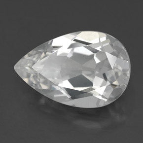 Topacio blanco natural de 3,60 ct, en forma de pera, VVS-VS