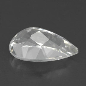 Topacio blanco natural de 3,60 ct, en forma de pera, VVS-VS