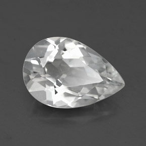 Topacio blanco natural de 3,36 ct, en forma de pera, VVS