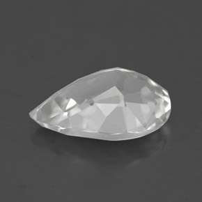 Topacio blanco natural de 3,36 ct, en forma de pera, VVS
