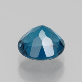 Topacio azul natural de 1,70 ct, corte redondo, VVS