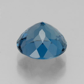 Topacio azul natural de 2,63 ct, corte redondo, VVS