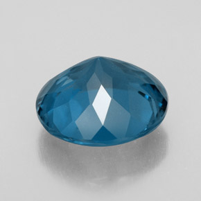 Topacio azul natural de 3,25 ct, corte redondo, VVS-VS