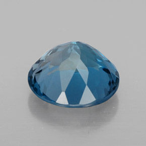 Topacio azul natural de 3,30 ct, corte redondo, VVS