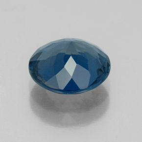 Topacio azul natural de 2,53 ct, corte redondo, VS