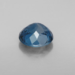 Topacio azul natural de 2,48 ct, corte redondo, VVS-VS