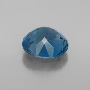 Topacio azul natural de 3,20 ct, corte redondo, VVS-VS