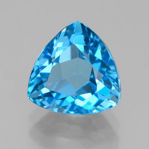 Topacio azul natural de 3,24 ct, trillón, VVS-VS
