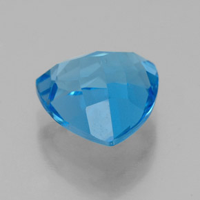 Topacio azul natural de 3,24 ct, trillón, VVS-VS