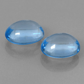 Gemas de topacio azul natural de 7,62 ct, corte óvalo, transparente