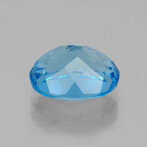 Topacio azul natural de 2,64 ct, corte óvalo, VS