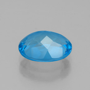 Topacio azul natural de 2,17 ct, corte óvalo, VVS