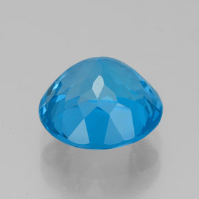 Topacio azul natural de 3,50 ct, corte redondo, VS
