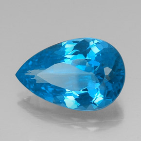 Topacio azul natural de 9,25 ct, en forma de pera, VVS