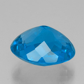 Topacio azul natural de 11,31 ct, corte óvalo, VVS