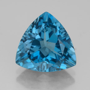 Topacio azul natural de 5,58 ct, trillón, VVS