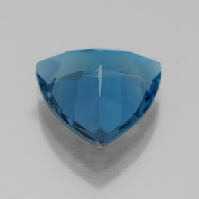 Topacio azul natural de 5,58 ct, trillón, VVS